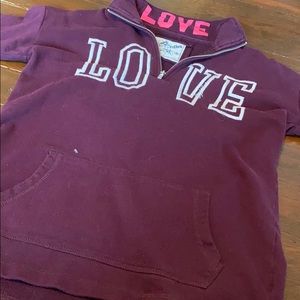Purple long sleeve LOVE sweatshirt
